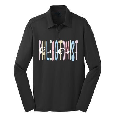 Best Phlebotomist Life Phlebotomy Silk Touch Performance Long Sleeve Polo