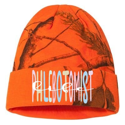 Best Phlebotomist Life Phlebotomy Kati Licensed 12" Camo Beanie