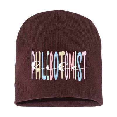 Best Phlebotomist Life Phlebotomy Short Acrylic Beanie