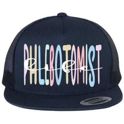 Best Phlebotomist Life Phlebotomy Flat Bill Trucker Hat