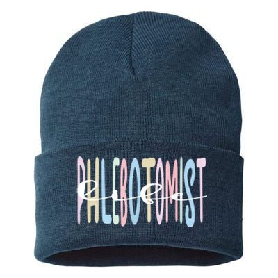 Best Phlebotomist Life Phlebotomy Sustainable Knit Beanie