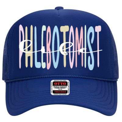 Best Phlebotomist Life Phlebotomy High Crown Mesh Back Trucker Hat