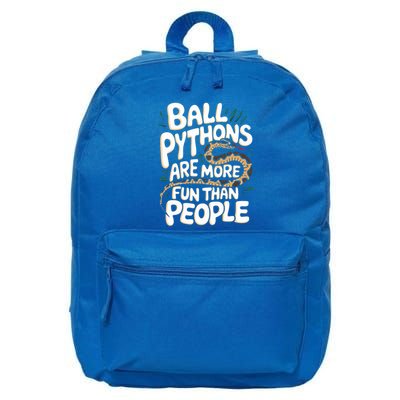 Ball Python More Fun Than People Snake Pet Ball Python Gift 16 in Basic Backpack