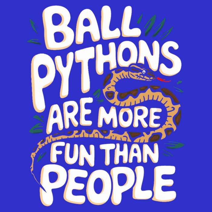 Ball Python More Fun Than People Snake Pet Ball Python Gift Tote Bag