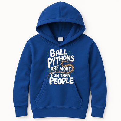 Ball Python More Fun Than People Snake Pet Ball Python Gift Kids Hoodie