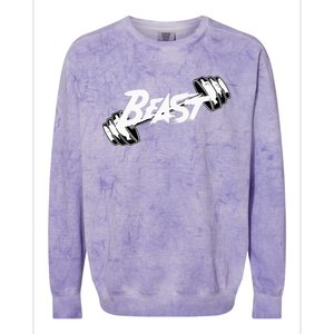 Beast Performance Motivation Graphic Colorblast Crewneck Sweatshirt