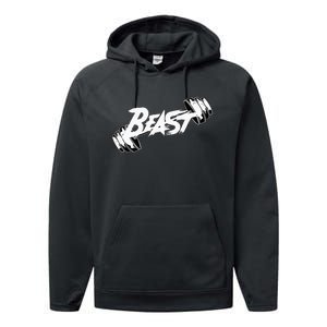 Beast Performance Motivation Graphic Performance Fleece Hoodie