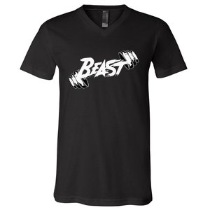 Beast Performance Motivation Graphic V-Neck T-Shirt