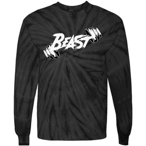 Beast Performance Motivation Graphic Tie-Dye Long Sleeve Shirt