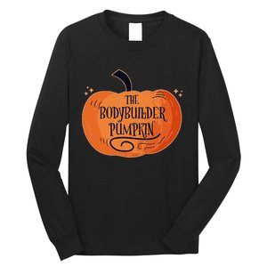 Bodybuilder Pumpkin Matching Halloween Pajamas Family Long Sleeve Shirt