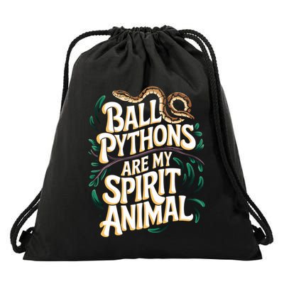 Ball Python My Spirit Animal Snake Pet Ball Python Cute Gift Drawstring Bag