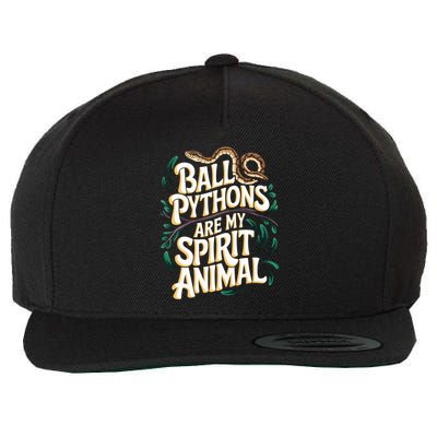 Ball Python My Spirit Animal Snake Pet Ball Python Cute Gift Wool Snapback Cap