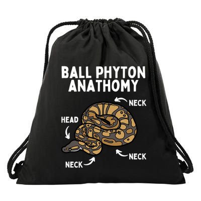 Ball Python Meaningful Gift Snake Reptile Herpetology Ball Python Cool Gift Drawstring Bag