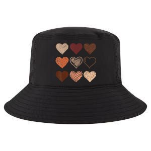 Black Pride Melanin Skin Tone Hearts Black History Month Cool Comfort Performance Bucket Hat