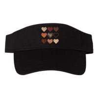 Black Pride Melanin Skin Tone Hearts Black History Month Valucap Bio-Washed Visor