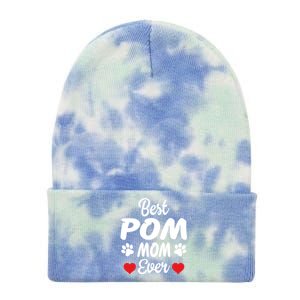 Best Pom Mom Ever Meaningful Gift Tie Dye 12in Knit Beanie