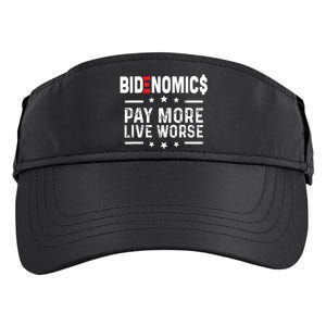 Bidenomics Pay More Live Worse Anti Biden Recession Adult Drive Performance Visor