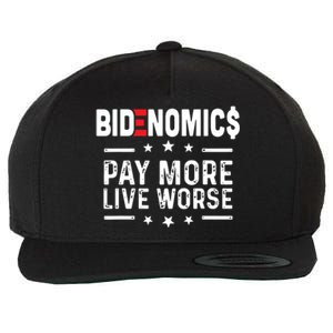 Bidenomics Pay More Live Worse Anti Biden Recession Wool Snapback Cap