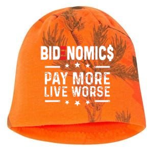 Bidenomics Pay More Live Worse Anti Biden Recession Kati - Camo Knit Beanie