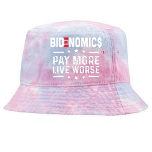 Bidenomics Pay More Live Worse Anti Biden Recession Tie-Dyed Bucket Hat