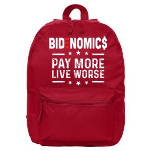 Bidenomics Pay More Live Worse Anti Biden Recession 16 in Basic Backpack