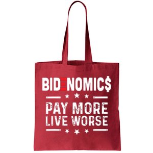 Bidenomics Pay More Live Worse Anti Biden Recession Tote Bag