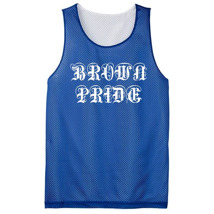 Brown Pride Mexican Spanish Hispanic Chicano Og Funny Gift Mesh Reversible Basketball Jersey Tank