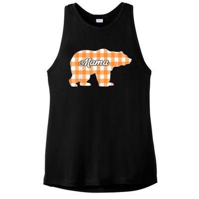 Buffalo Plaid Mama Bear Tee Mothers Day Ladies PosiCharge Tri-Blend Wicking Tank