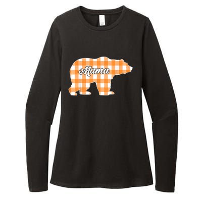 Buffalo Plaid Mama Bear Tee Mothers Day Womens CVC Long Sleeve Shirt