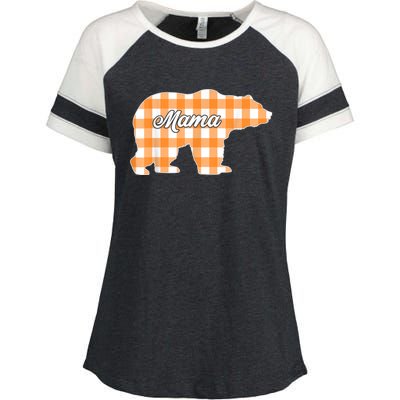 Buffalo Plaid Mama Bear Tee Mothers Day Enza Ladies Jersey Colorblock Tee