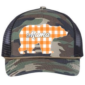 Buffalo Plaid Mama Bear Tee Mothers Day Retro Rope Trucker Hat Cap