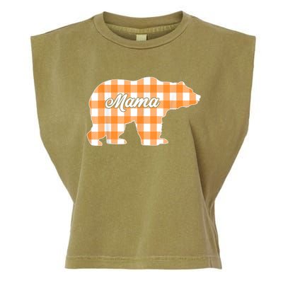 Buffalo Plaid Mama Bear Tee Mothers Day Garment-Dyed Women's Muscle Tee