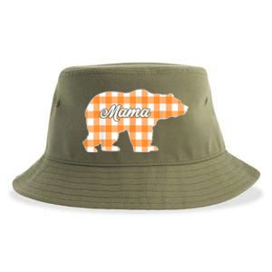 Buffalo Plaid Mama Bear Tee Mothers Day Sustainable Bucket Hat