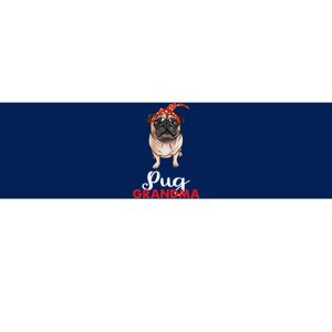 Best Pug Mom Ever With Bandana Pug Dog Pug Grandma Bumper Sticker