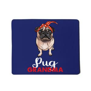 Best Pug Mom Ever With Bandana Pug Dog Pug Grandma Mousepad