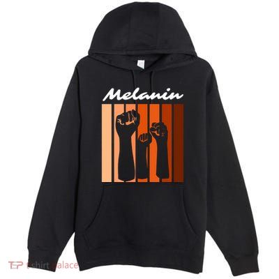 Black Pride Melanin Civil Rights & Black History Month VNeck Premium Pullover Hoodie