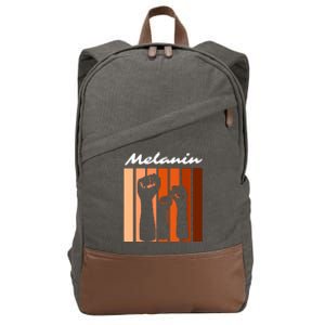 Black Pride Melanin Civil Rights & Black History Month VNeck Cotton Canvas Backpack