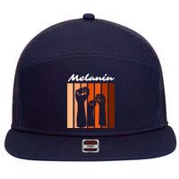 Black Pride Melanin Civil Rights & Black History Month VNeck 7 Panel Mesh Trucker Snapback Hat