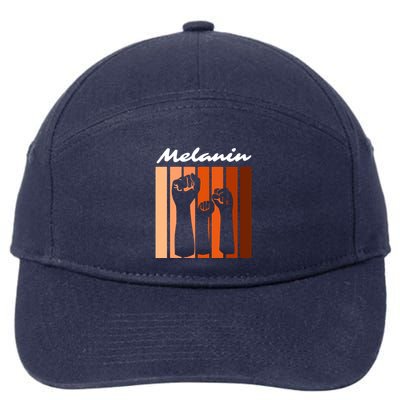 Black Pride Melanin Civil Rights & Black History Month VNeck 7-Panel Snapback Hat