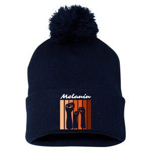 Black Pride Melanin Civil Rights & Black History Month VNeck Pom Pom 12in Knit Beanie