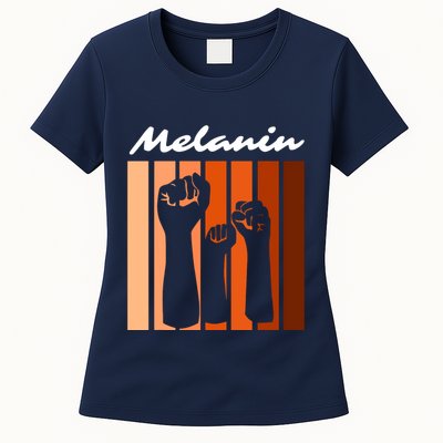 Black Pride Melanin Civil Rights & Black History Month VNeck Womens T-Shirt