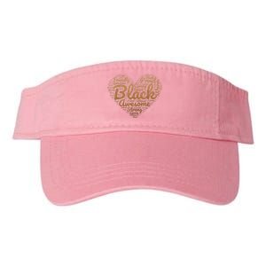 Black Pride Melanin Women Valentine & Black History Month Valucap Bio-Washed Visor