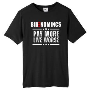 Bidenomics Pay More Live Worse Funny Anti Joe Biden Tall Fusion ChromaSoft Performance T-Shirt