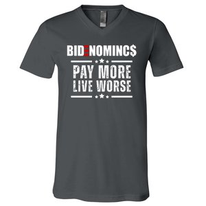 Bidenomics Pay More Live Worse Funny Anti Joe Biden V-Neck T-Shirt