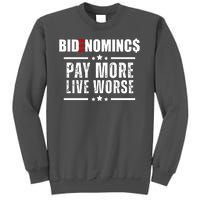 Bidenomics Pay More Live Worse Funny Anti Joe Biden Tall Sweatshirt