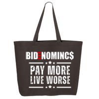 Bidenomics Pay More Live Worse Funny Anti Joe Biden 25L Jumbo Tote