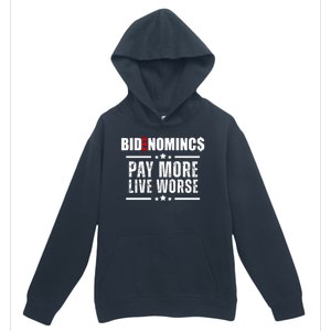 Bidenomics Pay More Live Worse Funny Anti Joe Biden Urban Pullover Hoodie