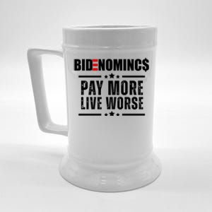 Bidenomics Pay More Live Worse Funny Anti Joe Biden Beer Stein