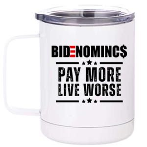 Bidenomics Pay More Live Worse Funny Anti Joe Biden 12 oz Stainless Steel Tumbler Cup