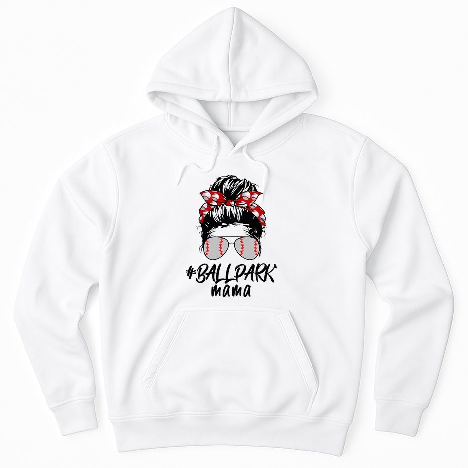 Ball Park Mama. Baseball Softball MotherS Day Ideas For Mom Hoodie